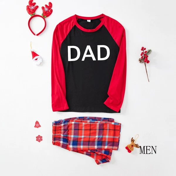 Christmas New Year Mother Daughter Cotton Family Matching Christmas Pajamas A5