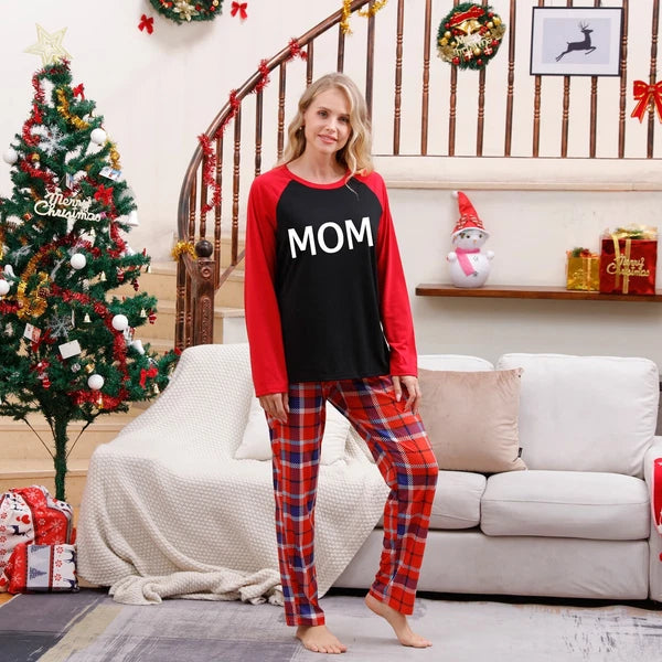Christmas New Year Mother Daughter Cotton Family Matching Christmas Pajamas A5