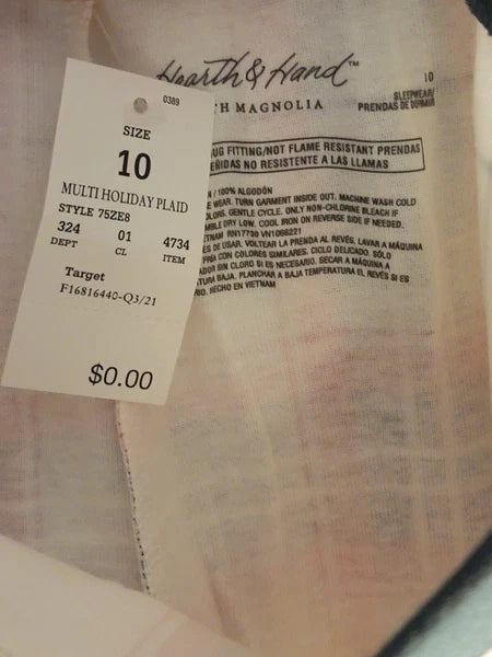 Kids' Holiday Plaid 2pc Pajama Set Green Red - Hearth & Hand With Magnolia 10