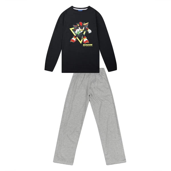 Boys Sonic Pyjamas Long Sleeve PJ Sets 6 to 15 Years Cartoon Game Night Wear