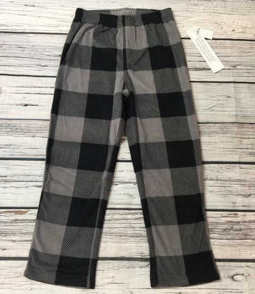 Gap Kids Boys Size 10 Gray & Black Pajama Set. Microfleece Pants with Shirt. NWT