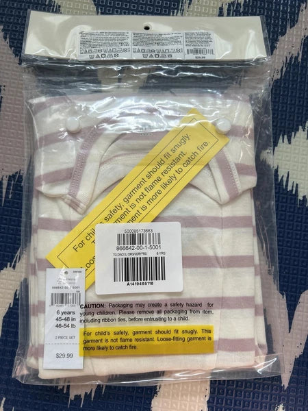 🌱ORGANIC🌱 Baby Gap  |  Pink Dino PJ Set  Sz 6 yrs - +Loving Kindness Everyday