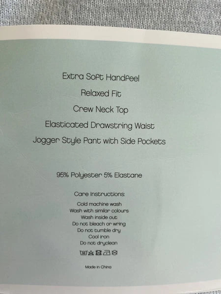 Super Soft Advent melange lounge or Pyjamas Sleepwear, long sleeve top & pants