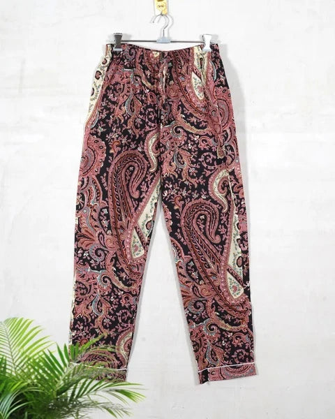 Indian Cotton Multi Paisley PJ Set Bridesmaid Pajama Set Women Nightwear Suit US