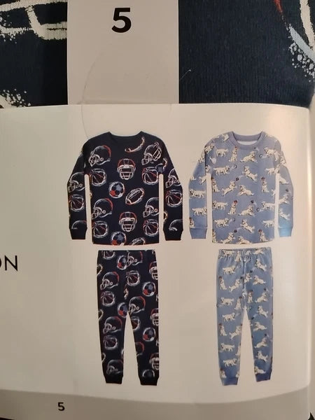 Member's Mark Toddler & Boys 4-Piece Organic Cotton Pajama Set Size 5