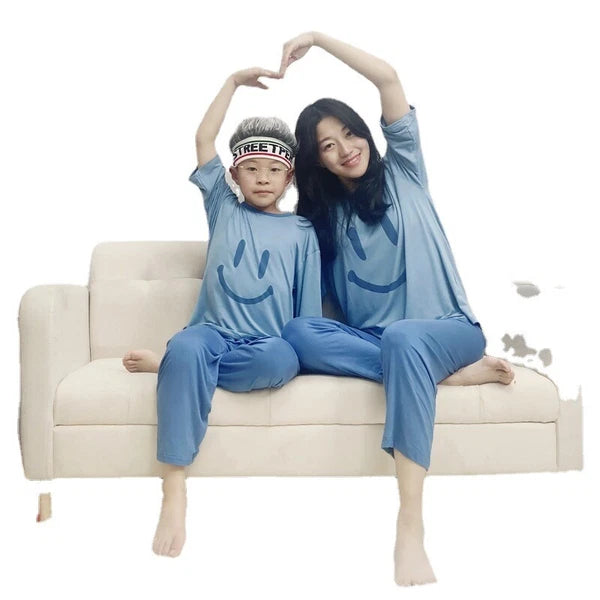 Kid's Modal Summer Boys and Girls Pajamas Pajama Pants Thin Model Suit