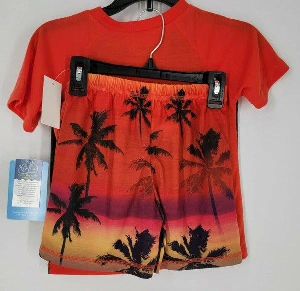 Tropic Skull 2 Piece Short Sleeve Short Pajama Set by Saint Eve Kids NEW XS & S