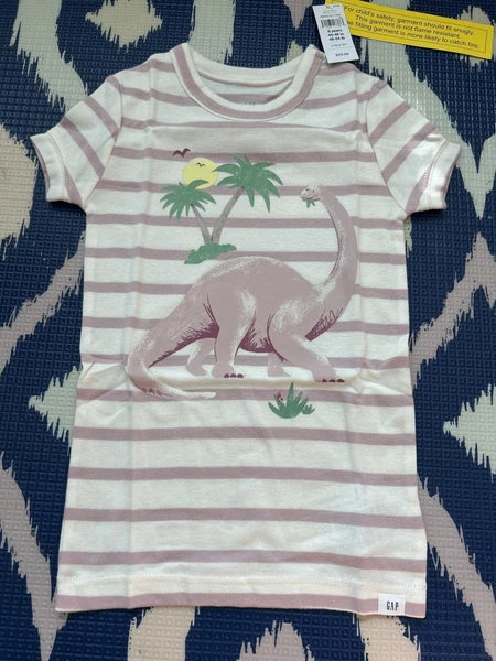 🌱ORGANIC🌱 Baby Gap  |  Pink Dino PJ Set  Sz 6 yrs - +Loving Kindness Everyday
