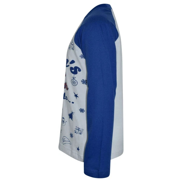 Kids Boys Girls PJs Royal Santas Little Helper Stylish Contrast Pajamas Set 5-13