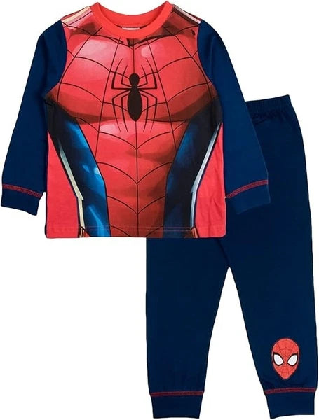 Boys Spiderman Pyjamas Marvel Dress Up Muscle Suit Age 2-8 Years World Book Day