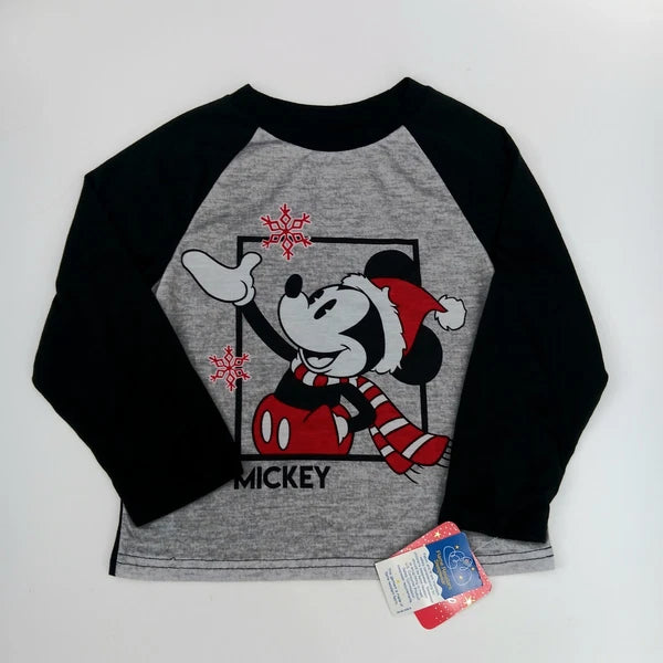 Disney Minnie and Mickey Mouse 2-Piece Christmas Pajama Set - Size 6 - AE6