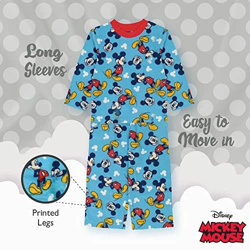 Disney Boys' 2-Piece Loose-fit Pajama Set, Soft & Cute for Kids 2T