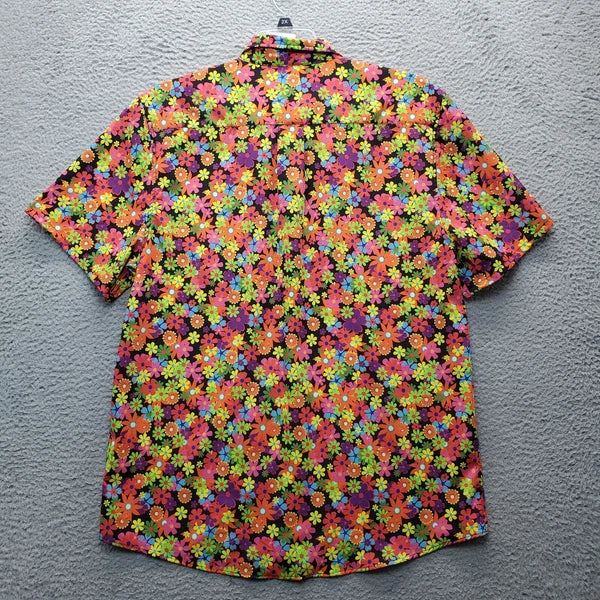 WeSC 2 Piece Pajama Set Unisex Large Multi Oden Flower Child AOP Short Sleeve