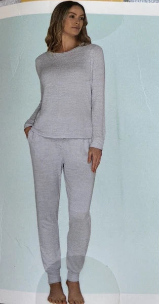 Super Soft Advent melange lounge or Pyjamas Sleepwear, long sleeve top & pants