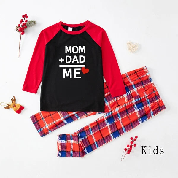 Christmas New Year Mother Daughter Cotton Family Matching Christmas Pajamas A5