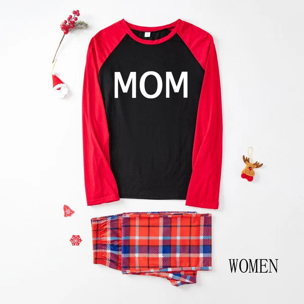 Christmas New Year Mother Daughter Cotton Family Matching Christmas Pajamas A5