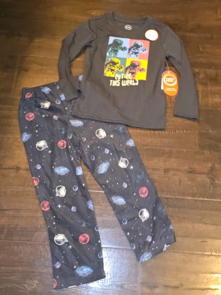 Wonder Nation  Pajamas Boys Astronaut Space Set Gray Out Of This World Sz XS M