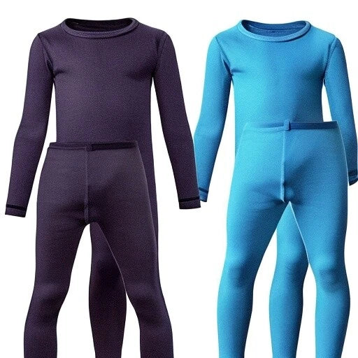 Kid Thermal Long John Set Boy Girl Top Bottom Underwear Baselayer Long Sleeve Pj