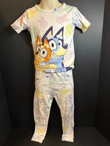Bluey Toddler Pajamas Set 2pc Easter Size 5T Cotton Snug Fit Sleepwear