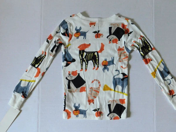 Girls Boys Pajama Set Size 4 4T Halloween Dog Skeletons Mummy Cats 2 Pc Pajamas