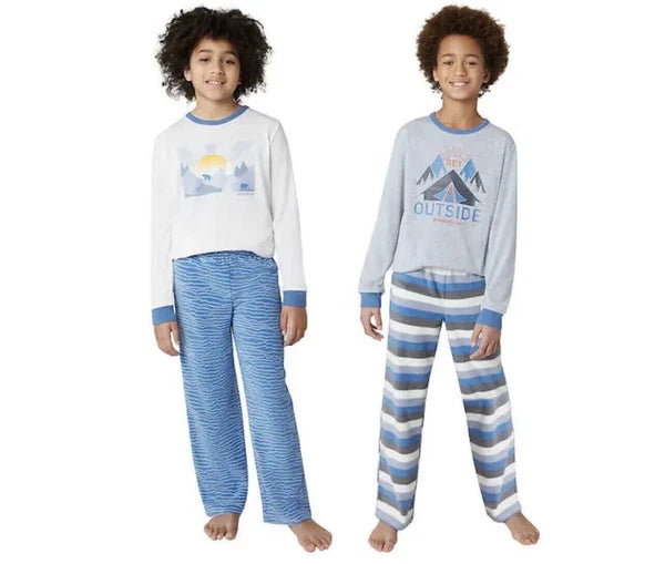 NEW Eddie Bauer Boys Youth 4 Piece Pajama Set Size MEDIUM 10-12