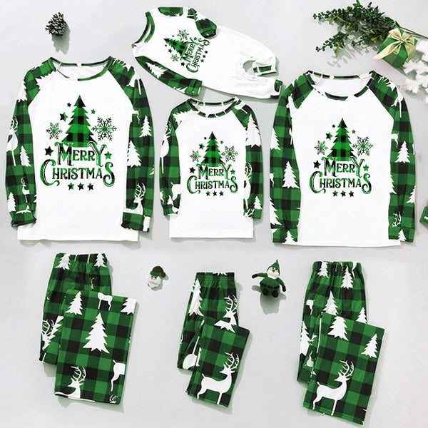 Christmas Family Matching Pyjamas Adults Kids Baby Xmas Tree Nightwear Sleepwear