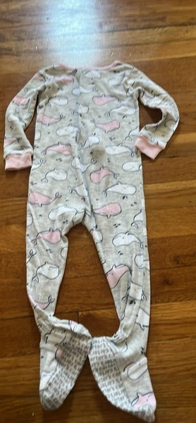 4 Girls Carter’s Zip Footed 1 Piece Pajamas.