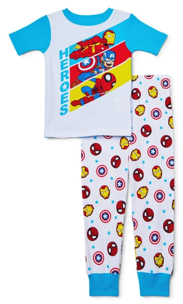 CAPTAIN AMERICA Cotton Snug-Fit Pajamas Sleepwear Set NWT Toddler's 3T or 4T $20