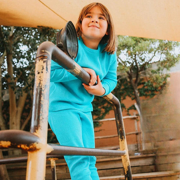 Kid Thermal Long John Set Boy Girl Top Bottom Underwear Baselayer Long Sleeve Pj