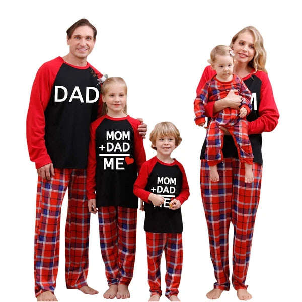 Christmas New Year Mother Daughter Cotton Family Matching Christmas Pajamas A5