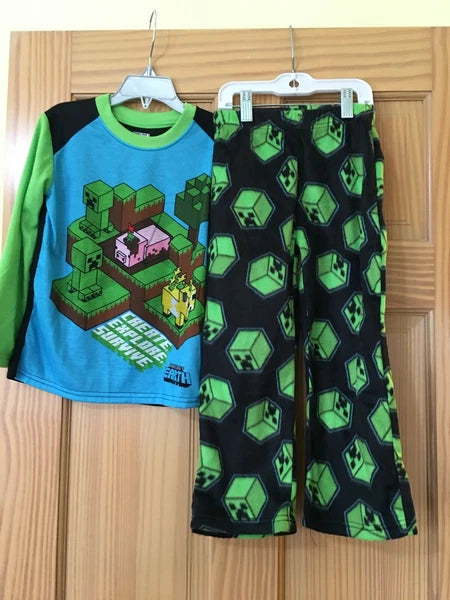 New Minecraft Boys 2-Piece Pajama Set 4/5,8