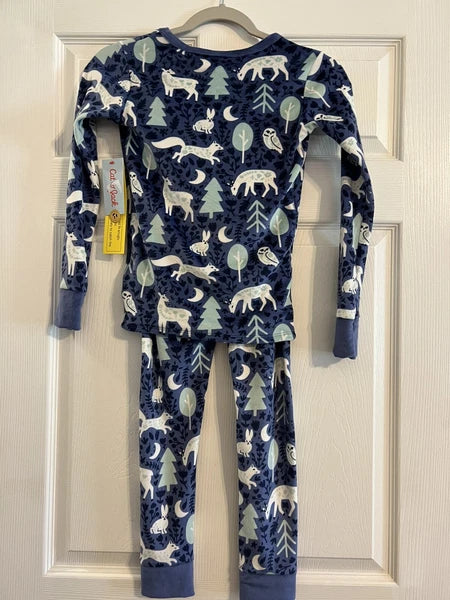 Cat & Jack Kids 10 2 Piece Pajama Set Super Soft Woodlands Forrest Animals New!