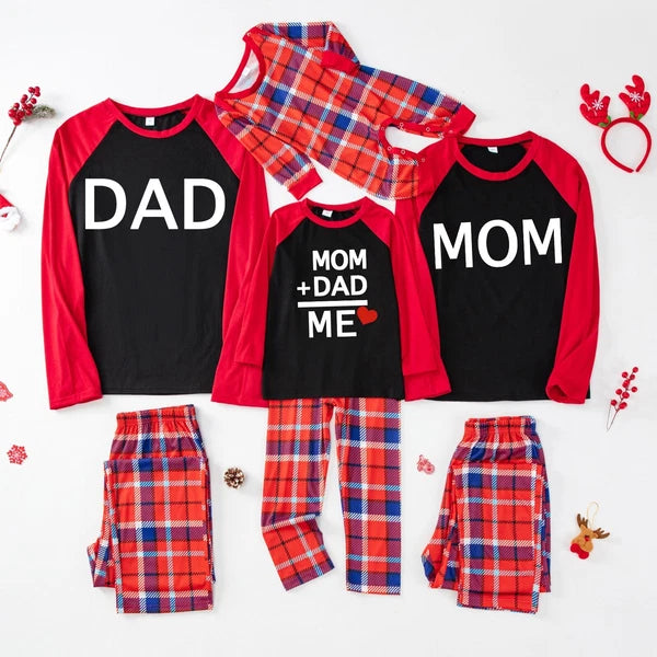 Christmas New Year Mother Daughter Cotton Family Matching Christmas Pajamas A5