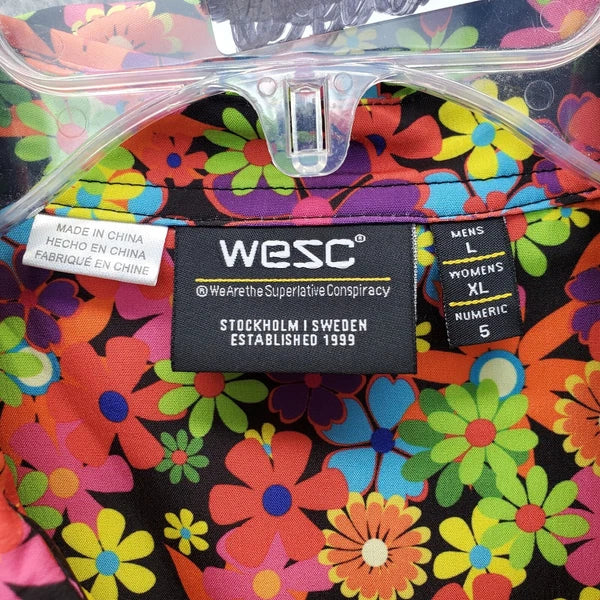 WeSC 2 Piece Pajama Set Unisex Large Multi Oden Flower Child AOP Short Sleeve