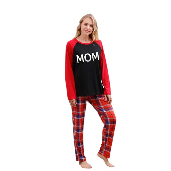Christmas New Year Mother Daughter Cotton Family Matching Christmas Pajamas A5