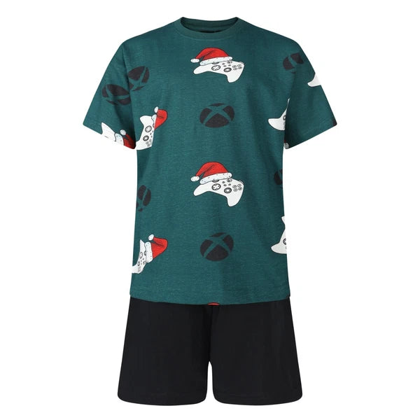 Boys Xbox Christmas Short Pyjama Set 9 to 16 Years Xmas PJ Set Night Wear