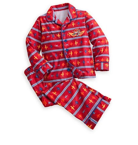Disney Store Authentic Planes Fire & Rescue Pajama Set Boys Size 3 Toddler PJs