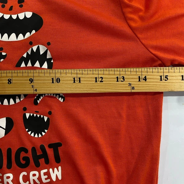 Cat & Jack Kids Halloween Pajamas Midnight Monster Crew Orange Black S,M, L