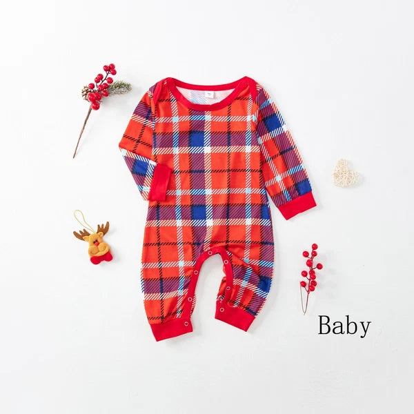 Christmas New Year Mother Daughter Cotton Family Matching Christmas Pajamas A5