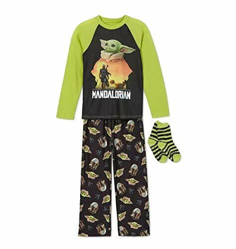 Star Wars Yoda The Child Mandalorian Polyester Pajama Set with Socks