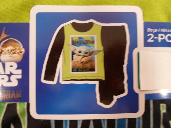 Multiple Sizes Disney Star Wars The Mandalorian Kids Two Piece Yoda Pjs Pajamas