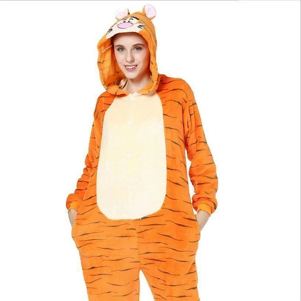 Kids Tigger Cartoon Animal Pajamas Sleepwear Party Cosplay Costume Suit UK