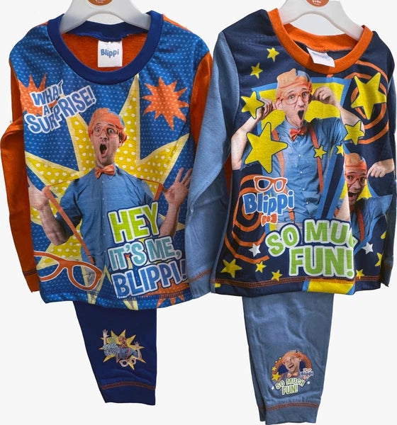 Children's Blippi  Pyjamas Sleepwear Size 18-24m 2-3y 3-4y 4-5y