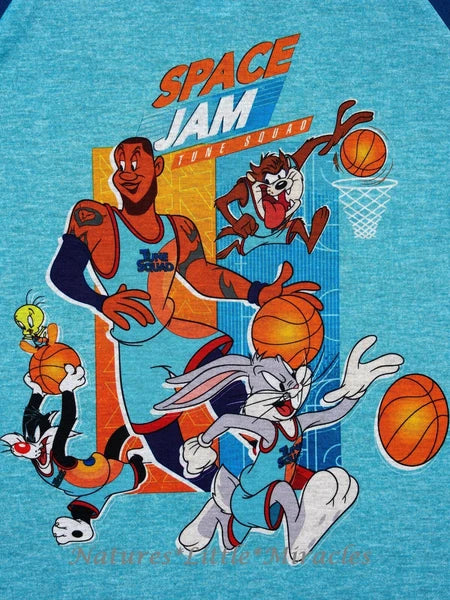 Space Jam A New Legacy 2 Boys Pajamas Size 4-12 Shirt Pants Set Tune Squad Girls