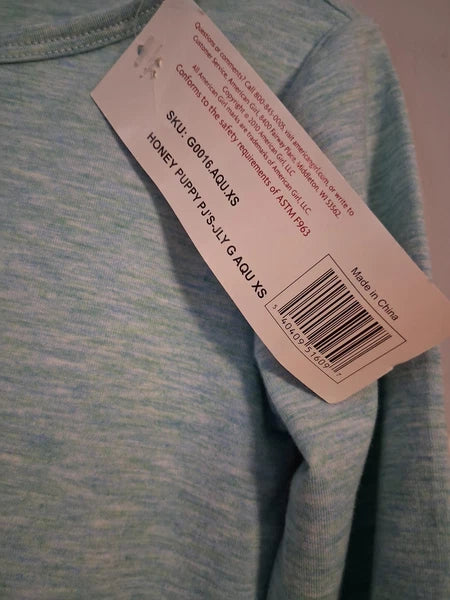 NWT American Girl HONEY PUPPY Pajama Set Child Size XS