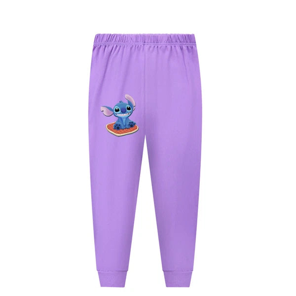 Children's boys and girls Lilo embroidered angel top pants set pajamas Pjs