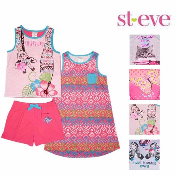 St. Eve Girls' 3-piece Sleep Pajama Set