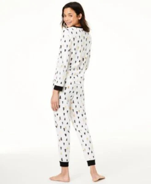 Family Pjs Kids Trees Pj Basic White 44291 XS (4-5)