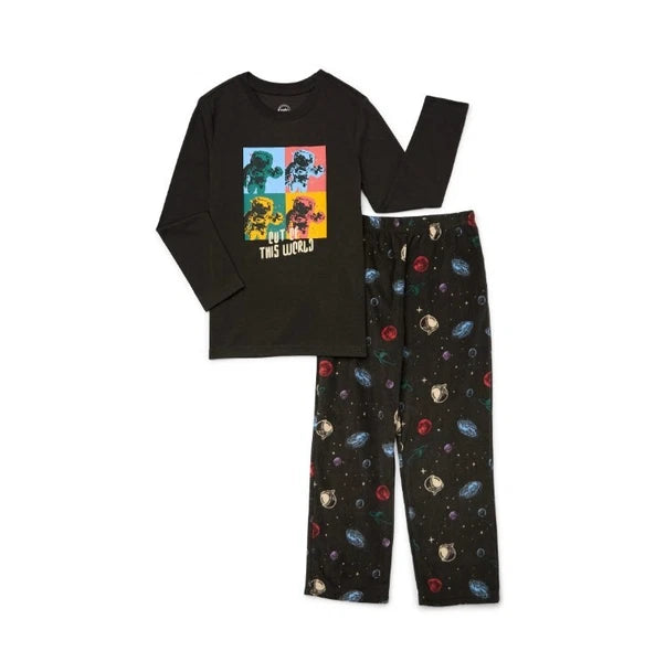 Wonder Nation  Pajamas Boys Astronaut Space Set Gray Out Of This World Sz XS M