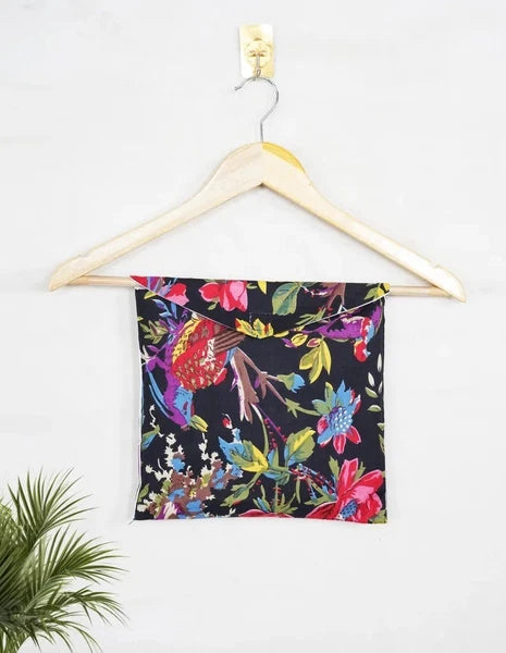 Indian Cotton Black Birds PJ Set Bridesmaid Pajama Set Women Nightwear Suits US